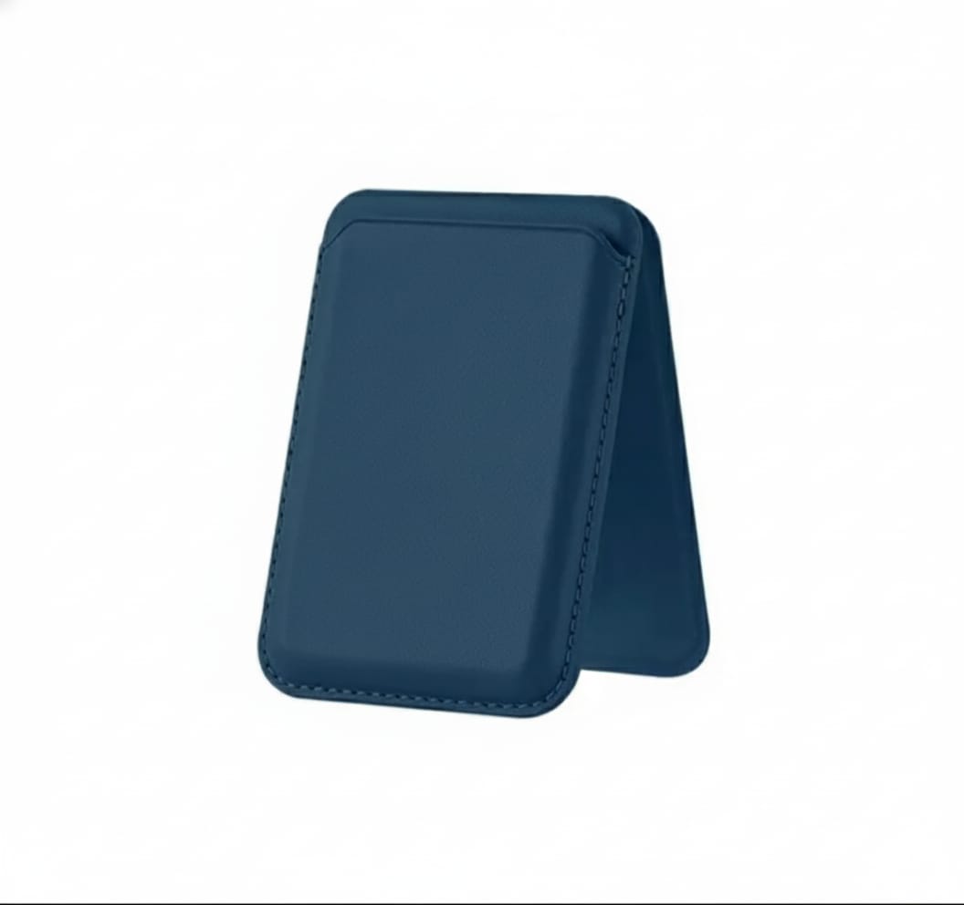 Porta Tessere MagSafe in Ecopelle – Personalizzabile Blu