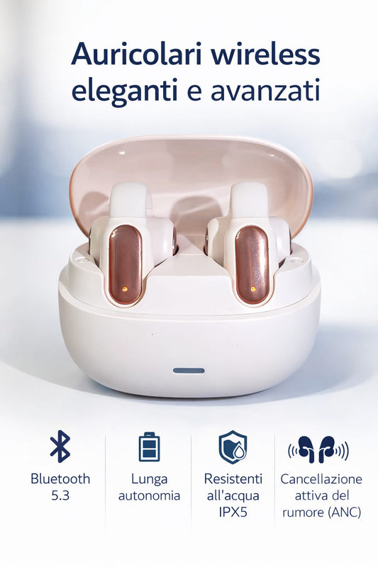 Auricolari Wireless "Aura Sound" – Design d’Elite, ANC e Libertà Totale