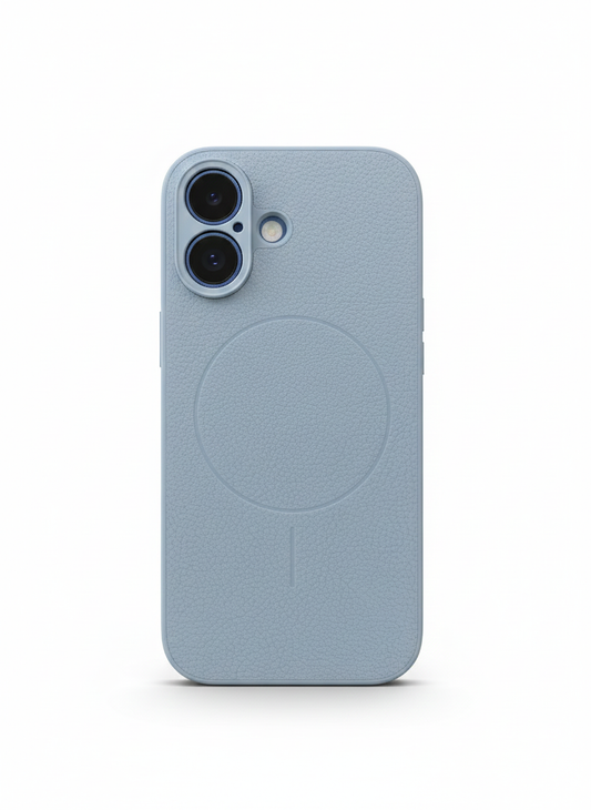 Desil Case leather Iphone - Azzurro
