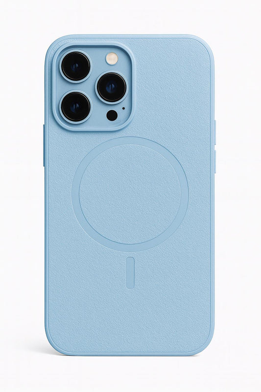 Desil Case leather Iphone - Azzurro